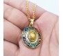 Infinity War Endgame Thanos 6 Gauntlet Power Stones Gold Plated Pendant Necklace Fashion Jewellery Accessory for Men and Women