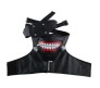 Tokyo Ghoul Mask Anime Kaneki Ken Mask for Cosplay Halloween Costume Accessory Adjustable Zipper Faux Leather
