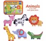 Wooden Floor Puzzles for Toddlers and 1 Year Olds 6 in 1 Beginner Jigsaw Puzzle Wild Animal with Tin Box Multicolor