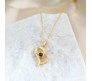 Gold Plated I Love You in 100 Languages Stylish Heart Pendant Chain Necklace Jewellery Valentine Gift for Girlfriend Women and Girls