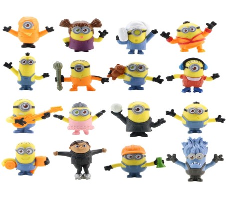 Set of 16 Minions Mini Action Figure Collectible Set Or Cake Topper Minion Decoration Merchandise Toy