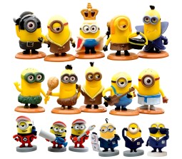Set of 16 Minions Mini Action Figure Collectible Set Or Cake Topper Minion Decoration Merchandise Toy