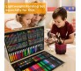 Deluxe Art Set 180 Piece Painting Drawing Kit Oil Pastels Crayon Colored Pencils Acrylic Paint Color Set Supplies Wooden Box for Gifting Rakhi Christmas Return Gift Birthday Kids Girls Boys