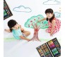 Deluxe Art Set 180 Piece Painting Drawing Kit Oil Pastels Crayon Colored Pencils Acrylic Paint Color Set Supplies Wooden Box for Gifting Rakhi Christmas Return Gift Birthday Kids Girls Boys