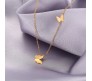 Stylish 18k Plated Butterfly Necklace Pendant Simple and Fancy Jewellery for Women and Girls Gold