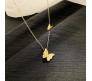 Stylish 18k Plated Butterfly Necklace Pendant Simple and Fancy Jewellery for Women and Girls Gold