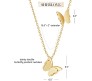 Stylish 18k Plated Butterfly Necklace Pendant Simple and Fancy Jewellery for Women and Girls Gold