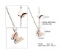 Stylish 18k Gold Plated Butterfly Necklace Pendant Simple and Fancy Jewellery for Women and Girls Rose Gold