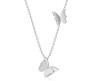 Stylish 18k Gold Plated Butterfly Necklace Pendant Simple and Fancy Jewellery for Women and Girls Silver