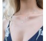 Stylish 18k Gold Plated Butterfly Necklace Pendant Simple and Fancy Jewellery for Women and Girls Silver