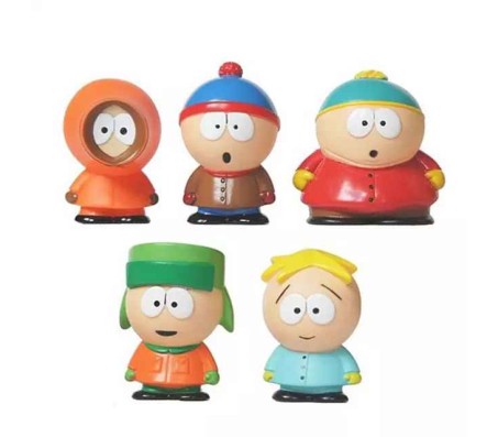 South Park Set of 5 Action Figure Figurines Showpiece for Office Desk Table Gift Multicolor