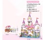 516 Pcs Girls Princess Castle Doll House Palace With Prince And Carriage Building Blocks Bricks Educational Learning Construction Toys for Boys and Girls Multicolor