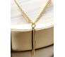 3 Layer Step Multi Layered Line Necklace Latest Western With Charms Evil Eye Bar Line Leaves in Gold Plated for Women