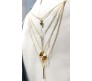 4 Layer Step Multi Layered Line Necklace Latest Western With Charms Line Bar Star Circle in Gold Plated for Women