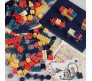 260Pcs Building Blocks with Base Plate and Wheels and Storage Box Educational Puzzle Learning Brick Construction Car Ferris Wheel Train Toy Set for Kids