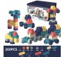 260Pcs Building Blocks with Base Plate and Wheels and Storage Box Educational Puzzle Learning Brick Construction Car Ferris Wheel Train Toy Set for Kids