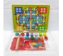 2 in 1 Sea Animal Fishing and Ludo Wooden Game Picking Toy with 10 Fishes 2 Beads and 16 Ludo Pieces Multicolor
