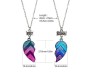2 Pcs Best Friends (Bf) Magnetic Heart Pendant Necklace Friendship Chain Set For Girls / Sisters / Besties / BFF Gift Idea Multicolor