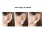 2 Side Big Small In Out Double Sided White Pearl Stud Earring Front and Back Two Way For Women