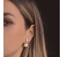 2 Side Big Small In Out Double Sided White Pearl Stud Earring Front and Back Two Way For Women