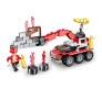 111 Pcs 3 in 1 Fire Fighter Truck Engine Educational Building Blocks Lego Compatible Learning Bricks Construction Toy for Boys and Girls Multicolor 