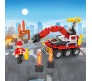 111 Pcs 3 in 1 Fire Fighter Truck Engine Educational Building Blocks Lego Compatible Learning Bricks Construction Toy for Boys and Girls Multicolor 