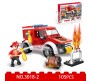 105 Pcs 3 in 1 Fire Fighter Truck Engine Educational Building Blocks Learning Bricks Construction Toy for Boys and Girls Multicolor