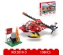 108 Pcs 3 in 1 Fire Fighter Helicopter Engine Educational Building Blocks Lego Compatible Learning Bricks Construction Toy for Boys and Girls Multicolor