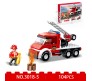 104 Pcs 3 in 1 Fire Fighter Truck Engine Educational Building Blocks Lego Compatible Learning Bricks Construction Toy for Boys and Girls Multicolor