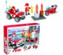 107 Pcs 3 in 1 Fire Fighter Car and Bike Engine Educational Building Blocks Lego Compatible Learning Bricks Construction Toy for Boys and Girls Multicolor