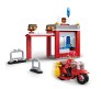 86 Pcs 3 in 1 Fire Fighter Station with Bike Engine Educational Building Blocks Lego Compatible Learning Bricks Construction Toy for Boys and Girls Multicolor