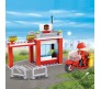 86 Pcs 3 in 1 Fire Fighter Station with Bike Engine Educational Building Blocks Lego Compatible Learning Bricks Construction Toy for Boys and Girls Multicolor