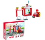 86 Pcs 3 in 1 Fire Fighter Station with Bike Engine Educational Building Blocks Lego Compatible Learning Bricks Construction Toy for Boys and Girls Multicolor