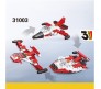 Architect 57 Pcs Series 3 in 1 Plane Boat Jet Fighter Educational Car Building Blocks Learning Bricks Toy for Boys and Girls Multicolor