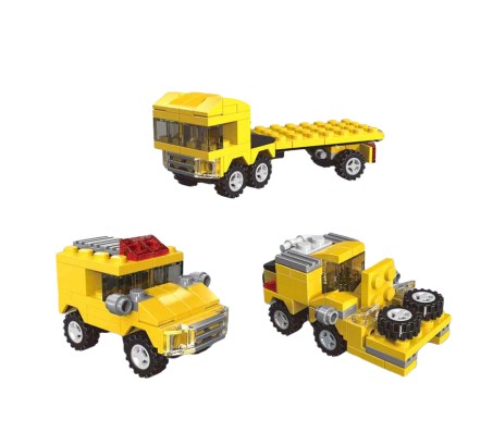 Architect 63 Pcs Series 3 in 1 Jeep Truck Machina SUV Educational Car Building Blocks Learning Bricks Toy for Boys and Girls Multicolor