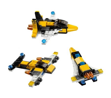 62 Pcs Architect Series 3 in 1 Fighter Jet Plane and Rocket Lego Compatible Building Blocks Learning Bricks for Birthday Gift Boys and Girls Toy 