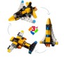 62 Pcs Architect Series 3 in 1 Fighter Jet Plane and Rocket Lego Compatible Building Blocks Learning Bricks for Birthday Gift Boys and Girls Toy 