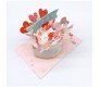 3D Pop Up Happy Birthday Card With 3D Cake with Envelope Best Surprise Gift Birthday Card for Mom, Wife, Sister, Boy, Girl (Red)