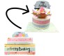 3D Pop Up Happy Birthday Card With 3D Cake with Envelope Best Surprise Gift Birthday Card Star for Mom, Wife, Sister, Boy, Girl (Pink)