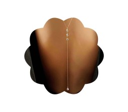 Dainty Back Necklaces Rhinestone Gold Body Chains Backdrop Tassel Necklace Wedding Body Bridal Jewelry for Women