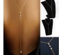Dainty Back Necklaces Rhinestone Gold Body Chains Backdrop Tassel Necklace Wedding Body Bridal Jewelry for Women