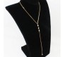 Dainty Back Necklaces Rhinestone Gold Body Chains Backdrop Tassel Necklace Wedding Body Bridal Jewelry for Women