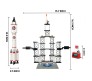 Space Shuttle Rocket Launch Building Blocks Set 309 Pcs Educational Construction Learning Brick Toy for Kids Multicolor