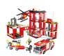 862 Pcs Fire Station With Fire Fighter Engine Truck and Helicopter Building Block Set Lego Compatible Toy For Boys and Girls