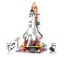 Space Shuttle Rocket Launch Building Blocks Set 404 Pcs Educational Construction Lego Compatible Learning Brick Toy for Kids Multicolor