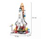 Space Shuttle Rocket Launch Building Blocks Set 404 Pcs Educational Construction Lego Compatible Learning Brick Toy for Kids Multicolor