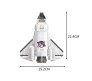 Space Shuttle Rocket Launch Building Blocks Set 359 Pcs Educational Construction Learning Brick Toy for Kids Multicolor