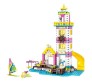 Lighthouse Seaside Beach Villa Surfing Building Blocks Set 412 Pcs Educational Construction Lego Compatible Learning Brick Toy for Kids Multicolor