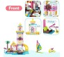 Lighthouse Seaside Beach Villa Surfing Building Blocks Set 412 Pcs Educational Construction Lego Compatible Learning Brick Toy for Kids Multicolor