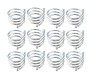 12pcs Circle Round Napkin Ring Holder Set Silver Formal Dining Table Deluxe Flowers Rhinestone Metal Rings Holders Mesh for Parties, Wedding, Feast, Banquet Decor, Festival Accessories